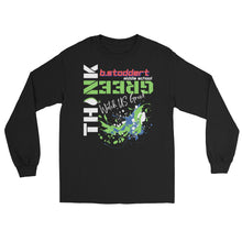 Load image into Gallery viewer, Think Green at BSMS (Paint Splatter) - Men’s Long Sleeve Shirt