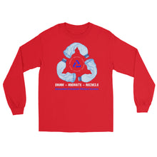 Load image into Gallery viewer, Drink - Hydrate - Recycle - Men’s Long Sleeve Shirt