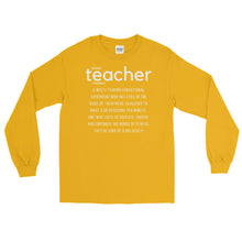 Load image into Gallery viewer, LSS - DEFINITION OF A TEACHER - Long Sleeve Shirt