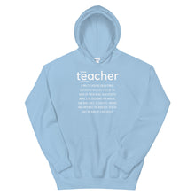 Load image into Gallery viewer, HH - DEFINITION OF A TEACHER - Unisex Hoodie