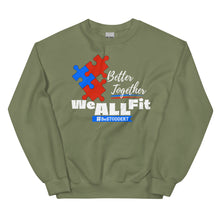 Load image into Gallery viewer, We ALL Fit - BLACK (Puzzle Pieces) - Unisex Sweatshirt