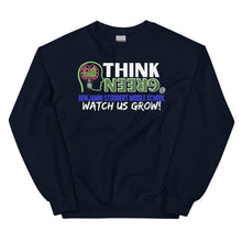 Load image into Gallery viewer, THINK GREEN & Watch US Grow!  - Unisex Sweatshirt