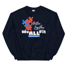 Load image into Gallery viewer, We ALL Fit - BLACK (Puzzle Pieces) - Unisex Sweatshirt