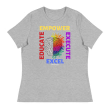 Load image into Gallery viewer, EDUCATE , EMPOWER, EXECUTE, EXCEL - Women's Relaxed T-Shirt