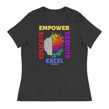 Load image into Gallery viewer, EDUCATE , EMPOWER, EXECUTE, EXCEL - Women's Relaxed T-Shirt