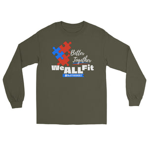 We ALL Fit - BLACK (Puzzle Pieces) - Men’s Long Sleeve Shirt