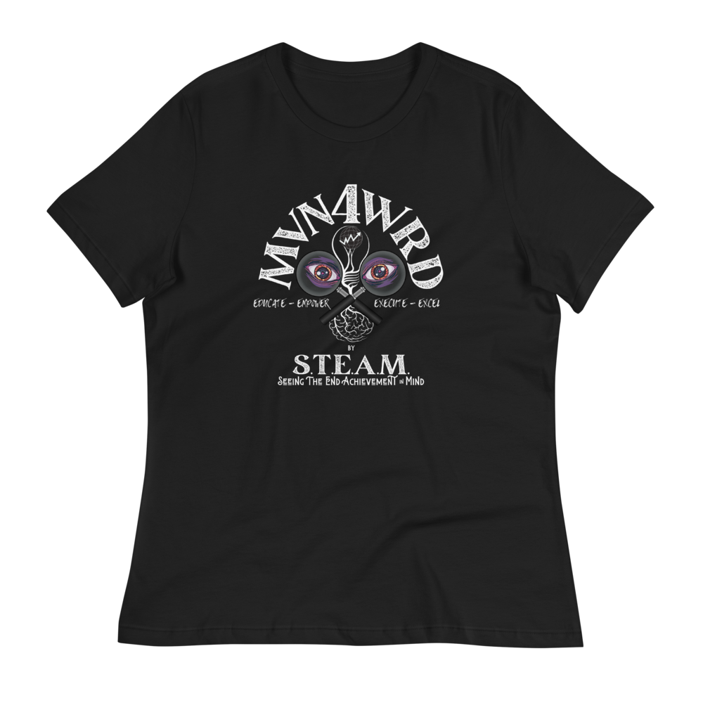 MVN4WRD Official Logo (Black and White) - Women's Relaxed T-Shirt