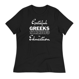 Grateful GREEKS in Education - Women's Relaxed T-Shirt