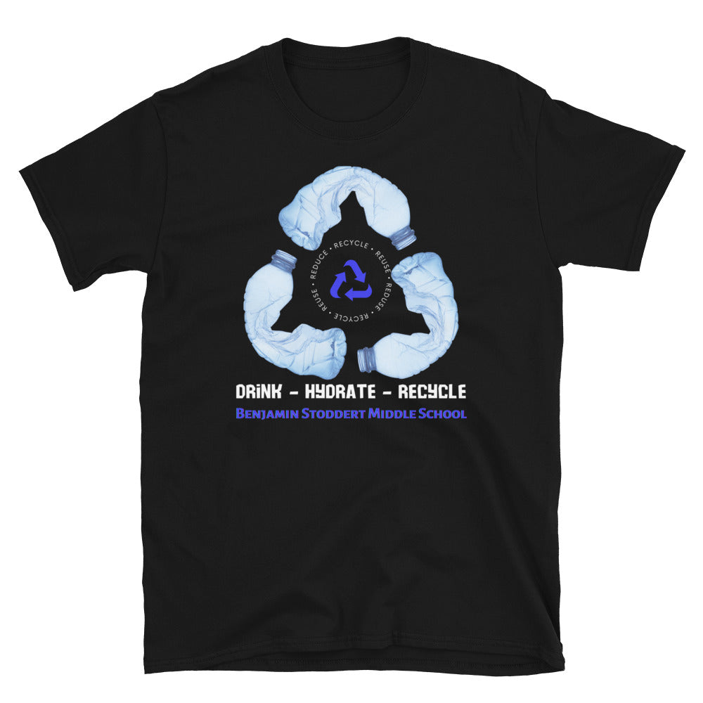 Drink - Hydrate - Recycle -Short-Sleeve Unisex T-Shirt