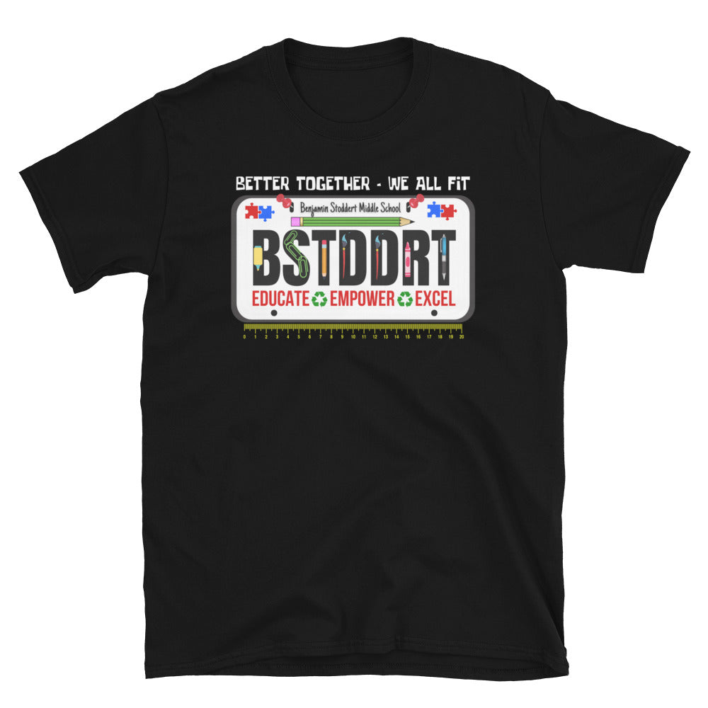 BSTDDRT License Plate - Short-Sleeve Unisex T-Shirt