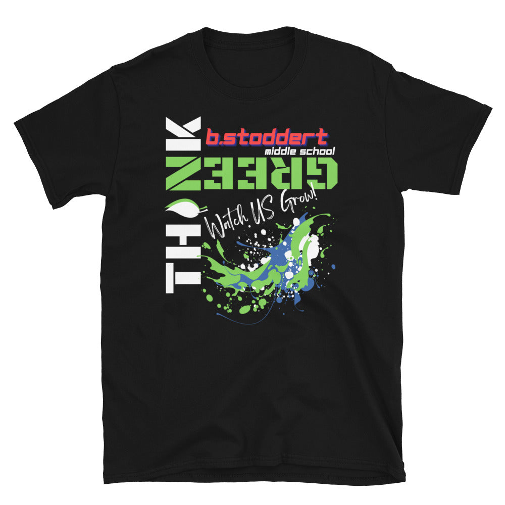 Think Green at BSMS (Paint Splatter) - Short-Sleeve Unisex T-Shirt