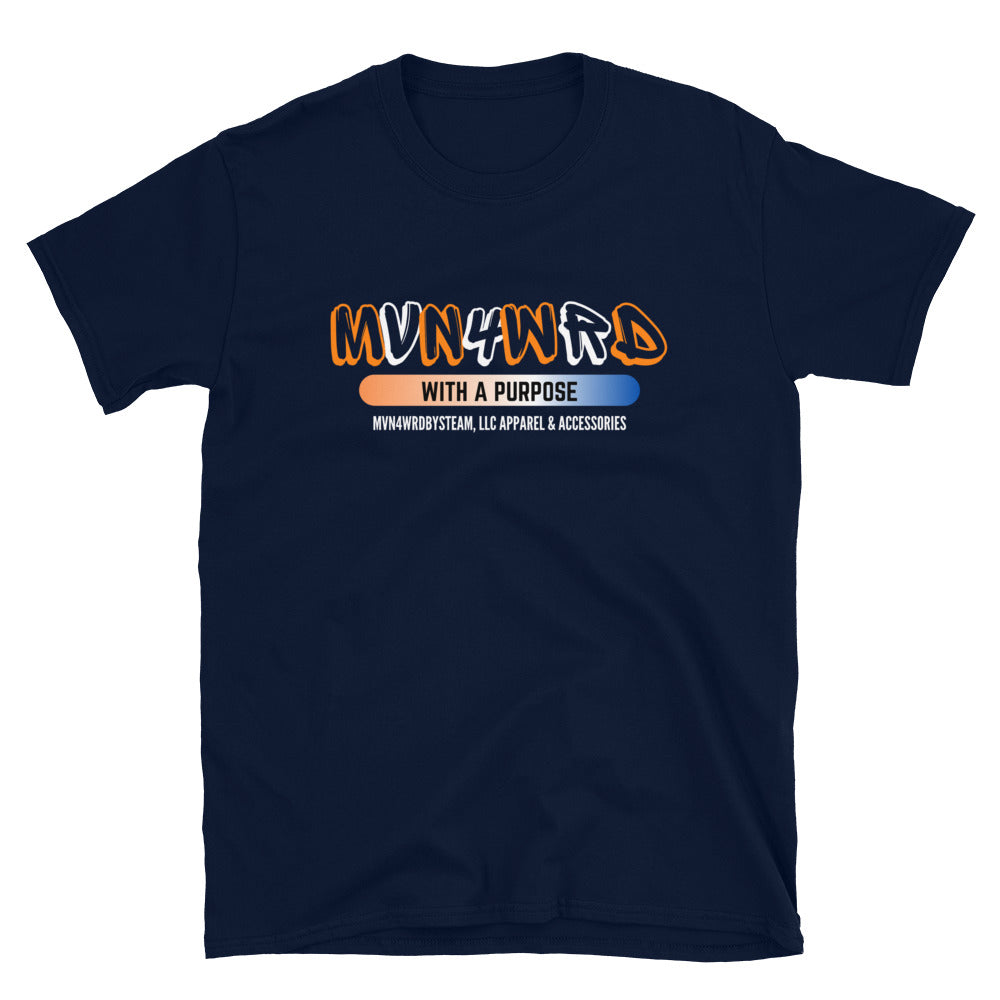 MVN4WRD With A Purpose - NAVY - Short-Sleeve Unisex T-Shirt