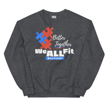 Load image into Gallery viewer, We ALL Fit - BLACK (Puzzle Pieces) - Unisex Sweatshirt
