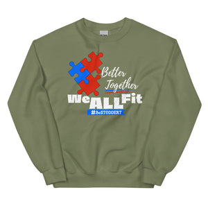 We ALL Fit - BLACK (Puzzle Pieces) - Unisex Sweatshirt