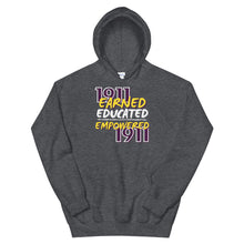 Load image into Gallery viewer, 1911 OMEGA PSI PHI - EARNED...EDUCATED...EMPOWERED - Unisex Hoodie
