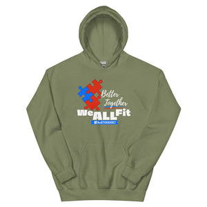 We ALL Fit - BLACK (Puzzle Pieces) - Unisex Hoodie