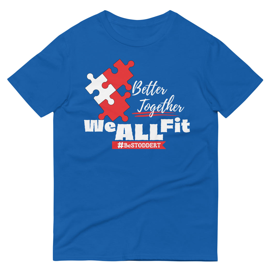 We ALL Fit - BLUE(Puzzle Pieces) Short-Sleeve T-Shirt